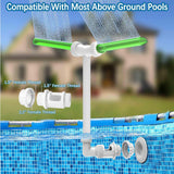 1 x RAW Customer Returns Double Spray Water Fountains, Pool Fountains for Inground Pools Waterfall Spray, 2 Pool Fountains for Above and In Ground Pools Cooler, Green Fluorescence Waterfall Spray Adjustable 2 in 1 Nozzle Fountain - RRP €34.42