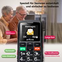 1 x RAW Customer Returns artfone senior cell phone without contract 4G Large button cell phone with SOS emergency call button Pensioner cell phone with large buttons C1 Simple button cell phone with USB-C and 1800 mAh battery  - RRP €44.99