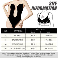 1 x RAW Customer Returns BOFUNX Backless Body Shaper Bra with Deep V Neck, One Piece Shapewear Figure Shaping Bodysuits Underwear Skin Color, 38  - RRP €24.19