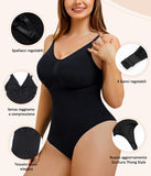 1 x RAW Customer Returns Junlan Shaping Bodysuit Seemless Bodysuit Women s Shaping Bodysuit Women s Bodysuit Slimming Underwear Shaper Shaping Shapewear Adjustable Shoulder Strap XS-S, Black  - RRP €25.56