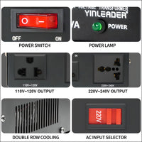 1 x RAW Customer Returns Yinleader 500W 230V to 110V USA Voltage Converter Toroidal Transformer 500VA - In 110V or 220V Out 110V and 220V - RRP €49.99