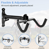 1 x RAW Customer Returns CYFIE bicycle wall mount, foldable bicycle mount wall, space-saving bicycle wall mount up to 25 kg for bicycles, racing bikes, mountain bikes etc., bicycle suspension with soft padding 1 piece  - RRP €21.99