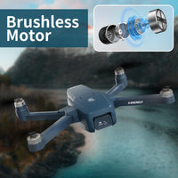 1 x RAW Customer Returns Professional 4K Camera Drones RC Quadcopter Remote Control Drones, Foldable Drones with Brushless Motor, for Beginners and Adults, Altitude Hold, Headless Mode with 2 Batteries - RRP €99.99