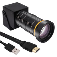 1 x RAW Customer Returns Svpro HDMI Camera 4K USB Camera HD Streaming Webcam with 5-50mm Telephoto Zoom Manual Lens Industrial Camera H.265 CS Mount Camera 10X Optical Zoom Camera for PC Computer, Laptop, Surveillance - RRP €163.2