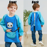 3 x Brand New Homefantasy children s painting apron, waterproof craft apron with long sleeves, waterproof children s painting apron, cooking apron, craft coat with long sleeves and large pockets for cooking, painting, baking blue . - RRP €34.2