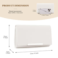 1 x RAW Customer Returns BAICLES Women Evening Bag PU Leather Clutch Bag Wedding Elegant Bridal Bag Shoulder Bag Women Small Party Leisure White - RRP €58.8