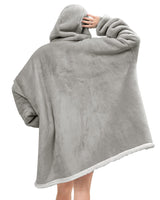 1 x Brand New eletecpro Oversized Hoodie Sweatshirt, Original Blanket Sweatshirt, Women s Hoodie, Super Soft Cozy Warm Comfortable, Suitable for Adults, Men, Women, Teenagers Gray  - RRP €21.17