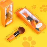 3 x Brand New Docolor Face Foundation Brush, Professional Makeup Brush for Setting Blush Highlighter Contour, Small Cute Orange Cat Shape, Portable Makeup Brush - CAT - RRP €54.0