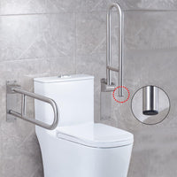 2 x RAW Customer Returns LORESJOY Disabled toilet grab bar, 60cm foldable wall support bar, disabled toilet grab bars for seniors, stainless steel toilet support bar, folding toilet support bar, load capacity 300-350kg - RRP €120.98