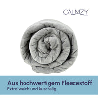 2 x Brand New Calmzy Fleece Duvet Cover for Weighted Blanket 150x200cm - Cover for Heavy Blanket for Restful Sleep Falling Asleep Quickly - Therapy Blanket for Adults - Weighted Blanket - Grey - RRP €30.14