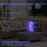 1 x RAW Customer Returns Mosquito Lamp, Insect Zapper, Electric Fly Repellent with Night Light, Powerful Mosquito Repellent Pest Control Traps for Indoor and Outdoor - RRP €31.99