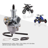 1 x RAW Customer Returns GOOFIT 27 PZ27 Motorcycle Carburetor with Manual Choke Replacement for 4 Stroke 100cc 125cc 150cc 175cc 200cc CB125 XL125S TRX250 TRX 250EX ATV Quad Pit Bike Engine Moped and Scooter Silver - RRP €26.94