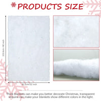 22 x Brand New Christmas Glitter Snow Blankets 40 x 32 Inch Wonderland Artificial Snow Blanket Indoor Thick Snow Blanket Glitter Blanket with Fake Snow for Tree - RRP €410.96