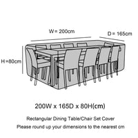 1 x RAW Customer Returns YoungBee cover for garden furniture, waterproof protective cover anti-UV tarpaulin for garden tables patio furniture, rain protection and dustproof, heavy-duty 420D Oxford fabric 200 160 70cm - RRP €35.27