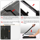 1 x RAW Customer Returns Paper cutter professional photo cutter paper cutting machine cutting device lever cutter scrap machine, for photo, paper, cardboard, A4, black - RRP €35.99