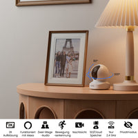 1 x RAW Customer Returns wansview WLAN IP camera, 2K indoor surveillance camera, 2.4Ghz WiFi swiveling pet camera, baby monitor with camera, data protection area, two-way audio, Q5 white - RRP €34.99