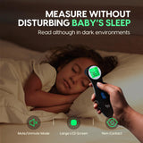 1 x RAW Customer Returns Contactless fever thermometer for babies, children and adults, forehead thermometer infrared digital thermometer for quick and hygienic measurement, fever alarm and 3-color display, blue - RRP €21.92