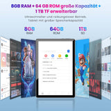 1 x RAW Customer Returns 2024 Latest Tablet 10.36 Inch 2K Screen with 8 4 4 GB RAM 128GB ROM 1TB TF Android 12, Octa-Core, 8000mAh, 2000x1200 FHD, 5G 2.4G WiFi, GPS, Bluetooth 5.0 13MP 5MP, OTG , Type C, Grey - RRP €80.66