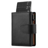 1 x RAW Customer Returns SENDEFN card holder with coin pocket Men s wallet RFID protection Genuine leather wallet Mini wallet men slim wallet Pop-up card holder Aluminum clip - RRP €32.33