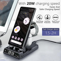 1 x RAW Customer Returns SwanScout 701G 3 in 1 Charging Station for Google Pixel Watch, 25W Foldable Fast Charger for Google Pixel 9 Pro 9 Pro XL 9 8a 8 8 Pro 7A Fold 7 7 Pro 6 6 Pro 5 4 3 XL, Pixel Buds Pro 2 Buds - RRP €45.99