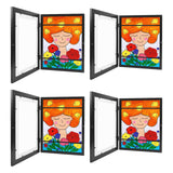 1 x Brand New OZZlOR 1-6 pieces children s art frame front opening set, children s art frame picture frame a4 hinged changing picture frame art photo frame collection frame children s drawings 4PCS black - RRP €53.44