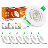 1 x RAW Customer Returns ALUSSO LIGHTING Recessed LED Spotlights for Plasterboard, 6W 540LM Dimmable, 3CCT 3000K 4000K 6500K, 45 Adjustable LED Spotlight, Hole Diameter 75-78mm, AC 220-240V, Set of 6 - RRP €39.99