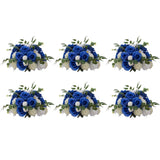 1 x Brand New NUPTIO Flower Balls for Wedding Centerpieces 6 Pack 35cm Diameter Royal Blue White Artificial Flowers Roses Ball for Tables Fake Rose Arrangement Wedding Party Decorations - RRP €159.98