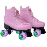 1 x RAW Customer Returns Women s classic retro roller skates, roller skates with four wheels in double row, classic roller skates, roller skates for children, shiny roller skates, ideal for beginners, ABEC-7 ball bearings - RRP €46.38