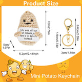 8 x Brand New Grevosea positive potato keychain gifts for men lucky charm exam mini funny encouragement pendant for children family and colleagues gifts for teenagers 7.5cm - RRP €220.8