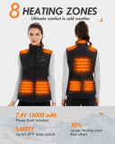 1 x RAW Customer Returns HILLSLTR Heated Vest, Women s Heated Vest with 16000mAh 7.4v Power Bank, Heated Vest with 8 Heating Zones, Lightweight Thermal Vest with 3 Temperatures for Outdoor Activities - RRP €89.99