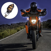 1 x RAW Customer Returns JMTBNO 4 pieces mini LED indicators motorcycle waterproof lamp E tested E-mark smoked micro indicators universal 12V for motorcycle motocross quad scooter cruiser off road - RRP €23.69