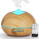 2 x RAW Customer Returns Bigqin Aroma Diffuser 500ML, Essential Oil Diffuser, Aromatherapy Humidifier with Timer for Room, Yoga, SPA, 14 Color LED, Remote Control, Light Wood Grain - RRP €42.5