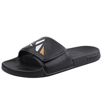 1 x RAW Customer Returns Knixmax Men s Beach and Pool Shoes Shower Slippers Bathroom Slippers Indoor and Outdoor Slippers Sandal Hook and Loop Black 44 45EU - RRP €18.4