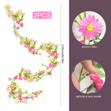 1 x RAW Customer Returns Artificial Flower Garland Real Flower Decoration Daisy Rose Silk Flower Hanging Plastic Wedding Garden Wall Decor 2pcs - RRP €15.99