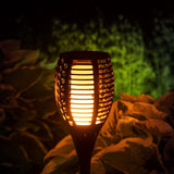 1 x RAW Customer Returns HOMEPROTEK solar torches for outdoors - set of 4, XXL large, 96 LED lamps with 3 light levels, flame, breathing and flickering effect, IP65, automatic on off, solar lamps for garden, yard, balcony, driveway - RRP €40.33