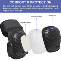 1 x RAW Customer Returns Knee pads, Preciva Professional knee pads with premium foam padding and comfortable gel cushion Knee pads with sponge padding Knee pads for construction, gardening - RRP €22.5