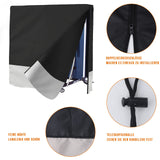 1 x RAW Customer Returns Coverify Table Tennis Table Cover Waterproof Oxford Protective Cover for Table Tennis Table Outdoor Table Tennis Table Cover Weatherproof Black and White 165 X 85 X 165 cm  - RRP €39.99