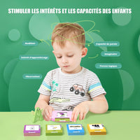 1 x RAW Customer Returns Talking Flash Cards Children s Toys Ages 2 3 4 5 6 Years Educational Games for Autism Educational Toys Learning for Children Preschool Children Gift for Boys Girls 2-4 Years 112 Sheets 224 Words French - RRP €19.99