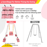 1 x RAW Customer Returns FUNLIO 3-in-1 Baby Swing 4 Sandbags, Indoor Outdoor Baby Games, Foldable Metal Stand and Clear Instructions, Easy to Assemble and Store - Pink - RRP €101.99