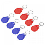 1 x RAW Customer Returns sourcing map 8Pack RFID Key Chain UID 13.56MHz Rewritable IC Card Red Blue - RRP €12.26