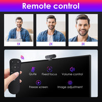 1 x RAW Customer Returns VIZOLINK V20 4K webcam with microphone and speaker, remote control, digital zoom, 112 field of view, autofocus, plug play, UHD streaming PC webcam with cover and tripod for video call and conference - RRP €64.99