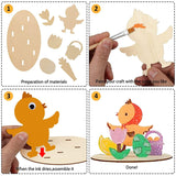 24 x Brand New Easter craft set for children, 4 sets of wooden bunnies and chicks for painting, craft sets for Easter, Easter decoration crafts children s wood, Easter crafts wood, DIY wooden craft set, craft accessories decorations - RRP €489.6