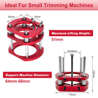 1 x RAW Customer Returns Router table for routers, 4-jaw clamp router lift router, milling lift router lift, router table router lifting base for 64-66mm diameter small trimming machines, lifting height up to 51mm - RRP €36.82