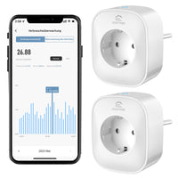 1 x RAW Customer Returns WiFi Smart Socket with Power Meter, Alexa Socket 2 Pack, Smart Home WiFi Socket, Alexa Accessories, Schedule, Remote Access, Works with Alexa, Google Home, SmartThings, 2.4G WiFi Only, 16A - RRP €24.99