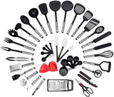 1 x RAW Customer Returns NEXGADGET kitchen utensil set, 42 pieces kitchen accessories cookware made of stainless steel nylon, kitchen utensils including spoons, turners, tongs, whisks, can openers, peelers, scrapers, measuring cups etc. - RRP €43.36