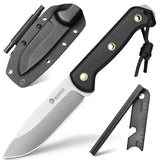 1 x RAW Customer Returns NedFoss SEAL outdoor knife, 11cm full tang survival knife with G10 handle, sharp bushcraft knife with Kydex sheath, hunting knife 42a compliant with fire steel - RRP €49.97