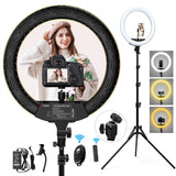 1 x RAW Customer Returns WISAMIC 18 inch LED Ring Light with Stand Phone Holder, Touch and Remote Control, Bi-Color Dimmable 2800K-6000K for Selfie, Makeup, Camera, Cell Phone, YouTube, Video, Photography, Lighting  - RRP €80.66