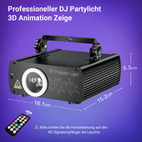 3 x RAW Customer Returns Ehaho DJ disco light party light 3D RGB Animation Party Light with Remote Control Music Sound Activated Disco Lights with DMX 512 Beam effect light for party bar night club KTV live show - RRP €423.51