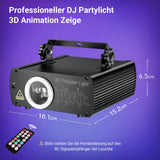 1 x RAW Customer Returns Ehaho DJ Disco Light Party Light L2600 3D RGB Animation Party Light with Remote Control Music Sound Activated Disco Lights with DMX 512 Beam Effect Light for Party Bar Nightclub KTV Live Show - RRP €139.56