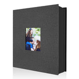 3 x RAW Customer Returns Lanpn photo album 10x15 400, linen slip-in album for portrait format photos pictures black - RRP €70.02